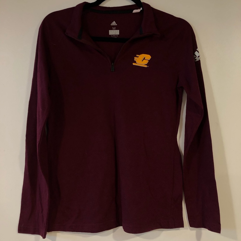 Central Michigan Long Sleeve Adidas Quarter Zip